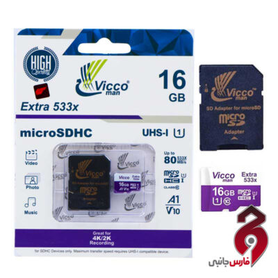 رم میکرو ۱۶ گیگ ویکومن Vicco Extra U1 80MB/s