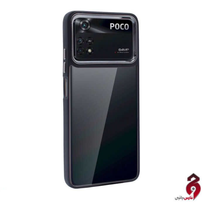 قاب شفاف متال آیرون New Skin شیائومی Poco X4 Pro مشکی