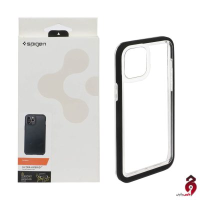 قاب اورجینال Spigen آیفون iPhone 13 Pro Max شفاف مشکی
