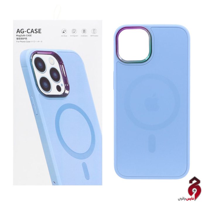 قاب مگ سیف AG-Case هفت رنگ آیفون iPhone 13/14 آبی