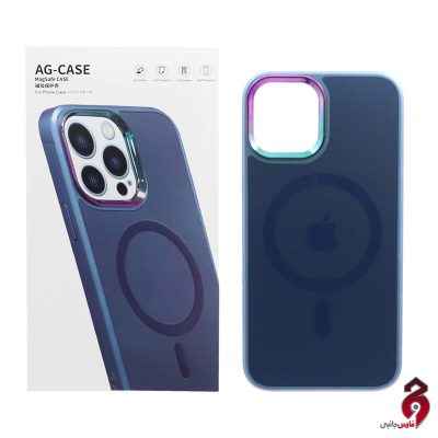 قاب مگ سیف AG-Case هفت رنگ آیفون iPhone 13/14 سرمه ای