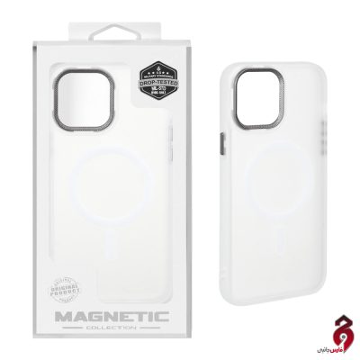 قاب Magnetic مات Magsafe لنز کربن آیفون iPhone 13 Pro Max سفید